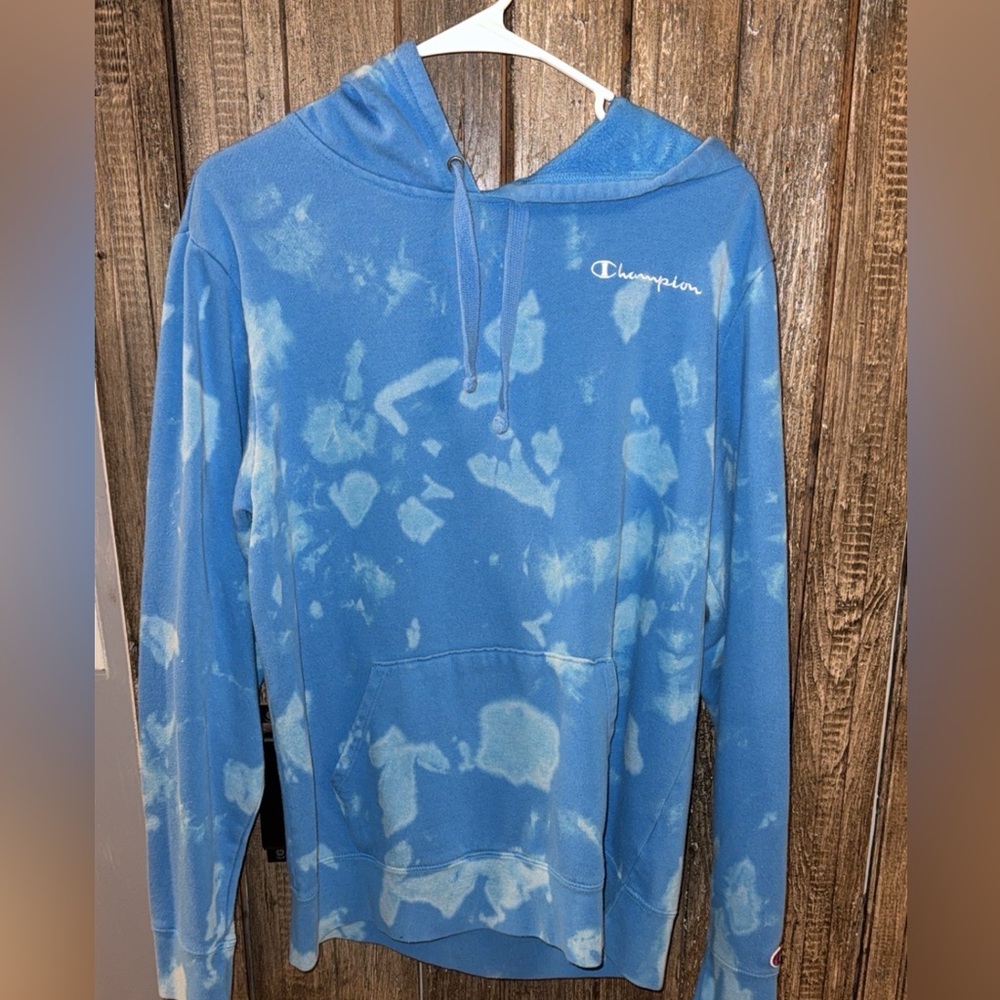 Champion Blue Tie-Dye Men's Hoodie